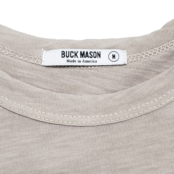 Buck Mason Mens Cotton Knit Crewneck T-Shirt Clay Venice Wash USA Sz Medium - Picture 6 of 10